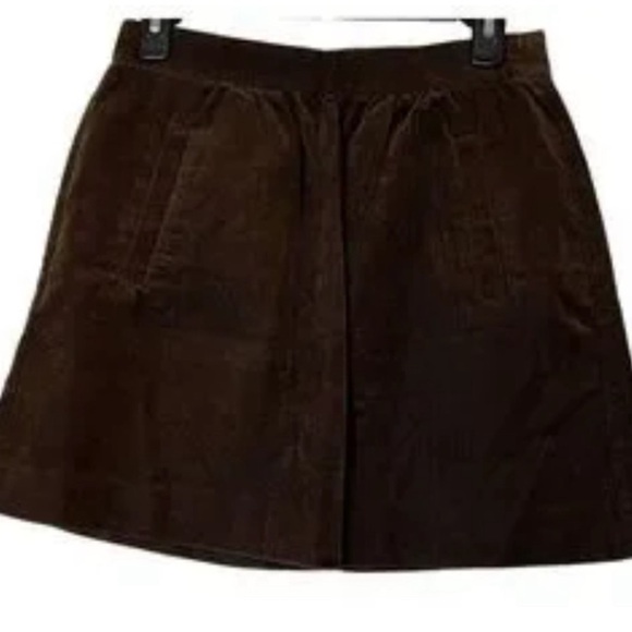 J.Crew Corduroy Mini Skirt | Brown | Side Pockets | Fall Classic Size 6 - Picture 4 of 10